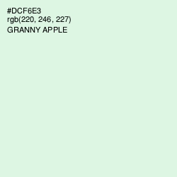#DCF6E3 - Granny Apple Color Image